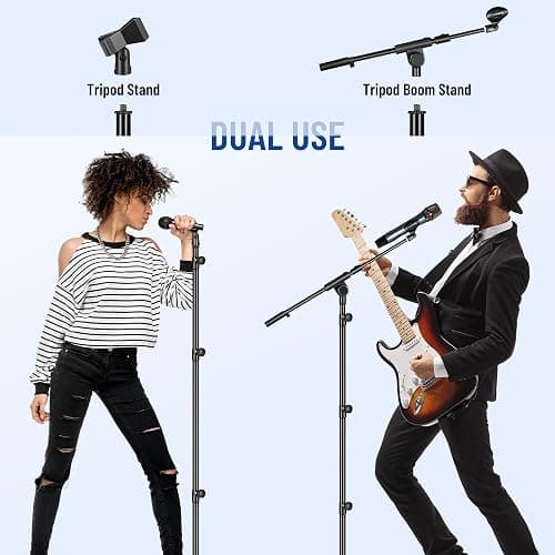 CAHAYA Tripod Boom Sheet Microphone Stand Metal Portable with Carrying Bag, for Performance Singing Speech Wedding Stage and Outdoor CY0329 thumbnail 8