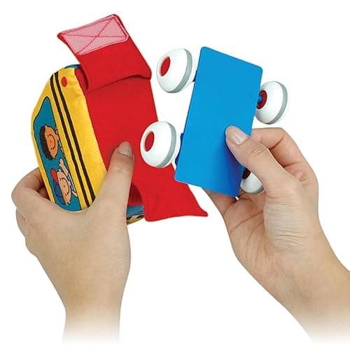 Melissa & Doug K's Kids Pull-Back Vehicle Set - Soft Baby Toy Set with 4 Cars and Trucks, Soft Vehicles Toys for Babies and Toddlers thumbnail 4