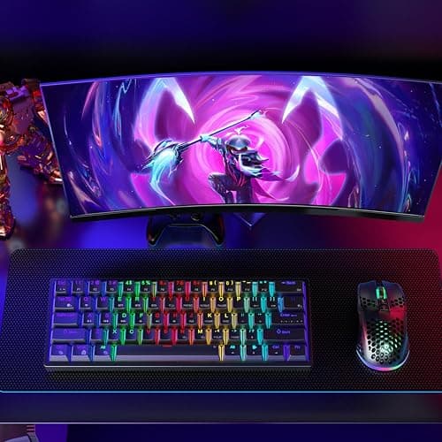 SOLAKAKA SM600 Honeycomb Shell Gaming Mouse Wireless,Tri-Modes BT/2.4G Wireless/Type-C Wired Gamer Mouse with 2 Side Buttons, Macro Programmable and RGB Light for PC/Mac/Laptop,Black thumbnail 9