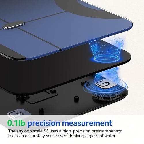 anyloop Smart Scale for Body Weight and Fat Percentage, Accurate Weight Scale Bathroom Scale Large LED Display Body Fat Scale, Digital Scale Weighing Scales Bluetooth 400lb thumbnail 7