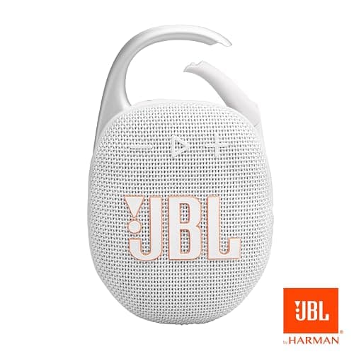 JBL Clip 5 - Ultra-Portable, Waterproof & Dustproof Bluetooth Speaker, Big Pro Sound with Punchy bass, Integrated Carabiner, Up to 12 Hours of Play, Made in Part with Recycled Materials (White) thumbnail 6