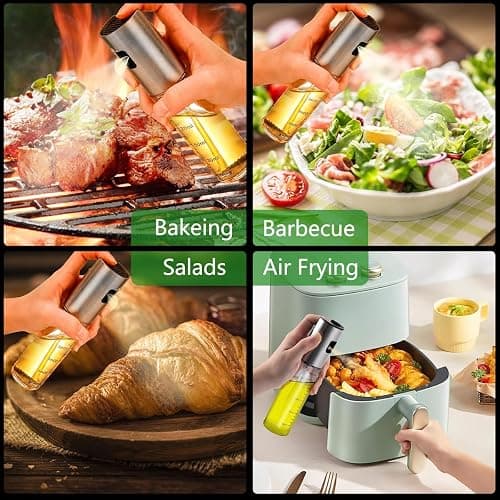 BETA NOBLE〖Verstärkte〗Ölsprüher zum Kochen, Öl Sprühflasche, Ölspray zum Kochen, Olivenölsprüher für Salat, Grillen, Backen in der Küche thumbnail 4