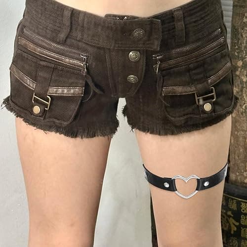 2 Pcs Adjustable Heart Leg Garter Belt Elastic Thigh Garters Heart O Ring Leg Thigh Elastic Garter Belt for Women thumbnail 4