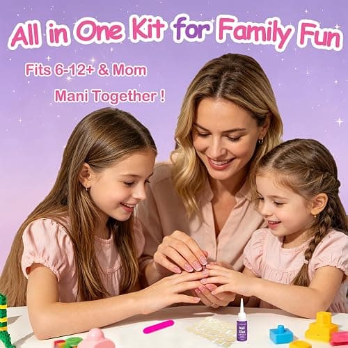 24pcs Press on Nails for Kids, Trendy Ballet Bow & Flower for Girls 8-12 | Almond Short French Tips, 12 Size, Non-Toxic, Fashion Nail Kit with Adhesive Tabs, Nail File, for Christmas, Birthday, Party thumbnail 7