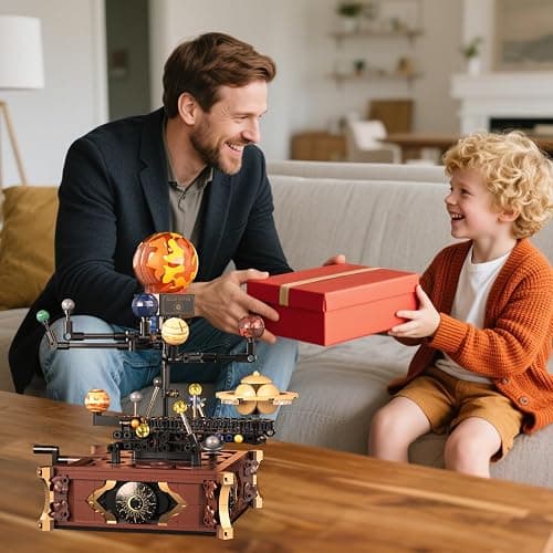 APENGBAOL Solar System Mini Building Sets with Light,Rotatable Space Exploration Building Toys, Educational Toy Gifts for Boys Girls(697PCS) thumbnail 2