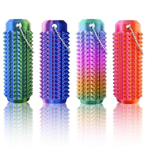 Little Pain Ouchies Fidget (4PCS), Pain Stim Fidget Toy for Adults & Teens, 3D Printed Spiky Grippie Stim Keychain, Sensory Toy for Stress Relief & Focus, Office Workers Novelty Gifts for Men (Laser) - Image 1