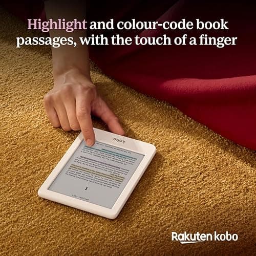 Kobo Clara Colour | Colour eReader | 6” Glare-Free Colour E Ink Kaleido™ 3 Display | Dark Mode Option | Waterproof | Audiobooks | 16GB of Storage | White thumbnail 4
