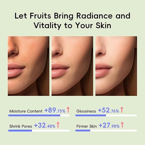 Fruit Skin Care for Teens, 5 Daily Routine Beauty Skin Care Sets - Exfoliation, Smooth, Clean, Oil Control, Firm, Hydrate, Glow Up, Skincare Gift Set for Girls Women, Facial Travel Set, for All Skin thumbnail 6