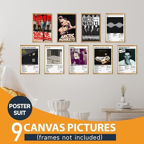 DEJIN 9 PCS Arctic Monkeys Band Poster, Music Album Cover Posters, Unframed Canvas Picture Print, Wall Art Decor for Home Bedroom, Living Room, Teen and Girls Dorm 8 * 12 inches thumbnail 2