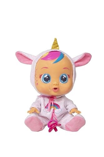 Cry Babies Dreamy the Unicorn 12” Baby Doll | Shimmery Removable Rainbow Pajamas For Girls and Kids 18 Months and Up , Pink thumbnail 4