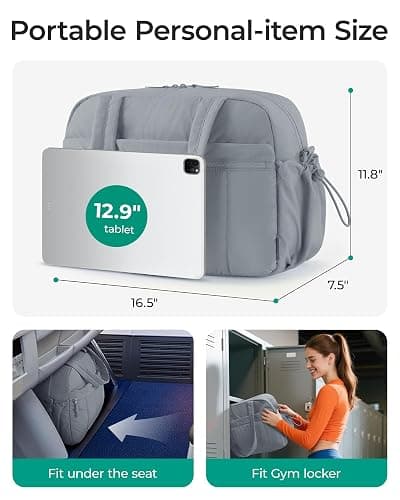 BAGSMART Gym Bag for Women, Duffle Bag for Travel with Wet Pocket, Lightweight Carry on Weekender Duffel, Water Resistant thumbnail 2