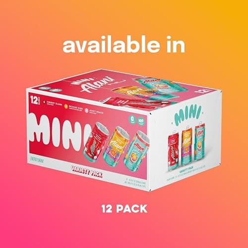 Alani Nu VARIETY PACK (CHERRY SLUSH, JUICY PEACH, ORANGE KISS), Low Calorie Energy Drinks, 100mg Caffeine, Biotin, B Vitamins, Zero Sugar, 10 Calories or Less, 8 Fl Oz Cans, 12 Pack thumbnail 5