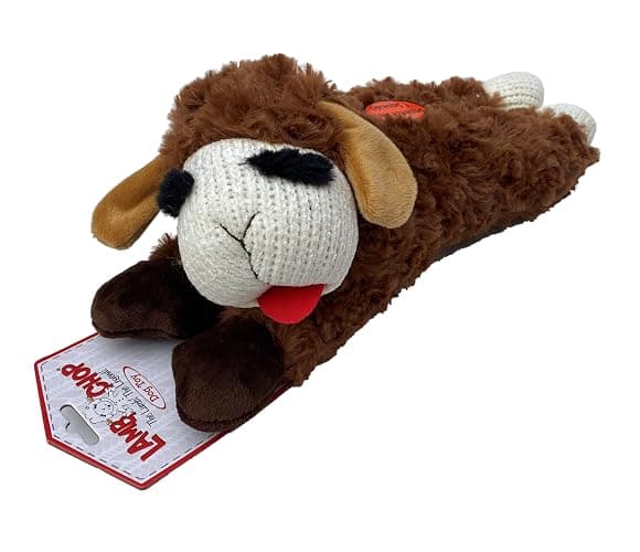 MultiPet Lambchop Brown 10" with Squeaker Color:Brown Pack of 1 - Image 1
