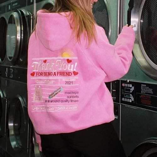 Juakoso Women Y2k Cute Graphic Hoodies Oversized Long Sleeve Coquette Sweatshirt Preppy Aesthetic Teen Girl Clothes thumbnail 5