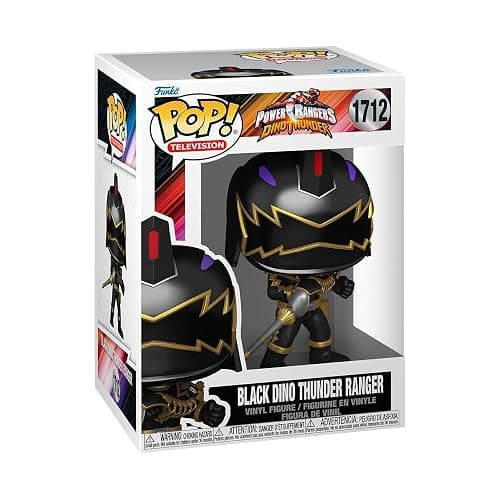 Funko Pop! TV: Power Rangers Dino Fury - Black Dino Thunder Ranger - Collectable Vinyl Figure - Gift Idea - Official Merchandise - Toys for Kids & Adults - TV Fans - Figure for Collectors and Display - Image 1