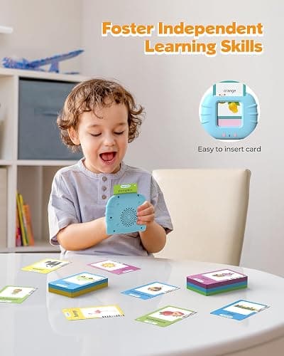 Airbition 510 Words, Talking Flash Cards for Toddler 1 2 3 4 Year Olds, Language Learning Tools, Pocket Speech Therapy Tools, Autism Aids, Montessori Tools with 31 Themes, Children's Sensory Device thumbnail 3