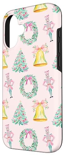 Preppy Pink Christmas Nutcracker Print Case for iPhone 16 thumbnail 2