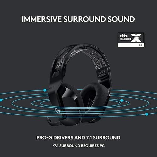 Logitech G733 Lightspeed Wireless Gaming Headset, Suspension Headband, Lightsync RGB, Blue VO!CE Mic, PRO-G Audio – Black, Gaming Headset Wireless, PC, PS5, PS4, Switch Compatible thumbnail 10