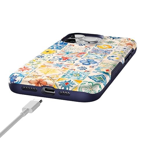 Casely iPhone 15 Pro Max Case | Tuscan Tiles | Dolce Vita | Compatible with MagSafe | Bold Protective Design thumbnail 8