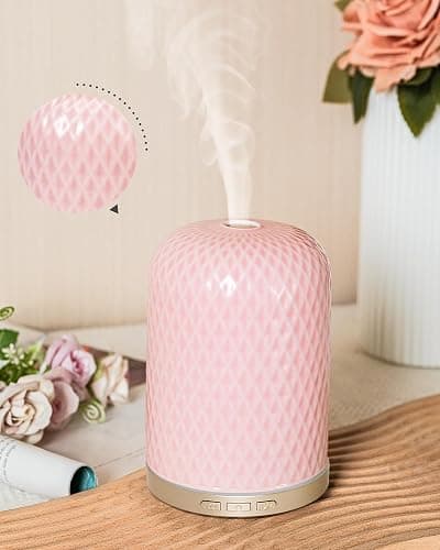 Essential Oil Diffuser - 2.4MHz Ultrasonic Ceramic Diffuser with Pulse/Continuous Mist & Night Light, Waterless Auto-Off, Silent Aromatherapy Diffuser for Home, Office, Yoga, Spa, Gifts & Home Decor. - Image 1