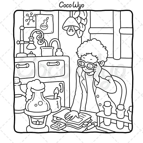 Girl Moments: Vol. 2 Coloring Book for Adults and Teens Featuring Cute Cozy Daily Activities for Relaxation thumbnail 9