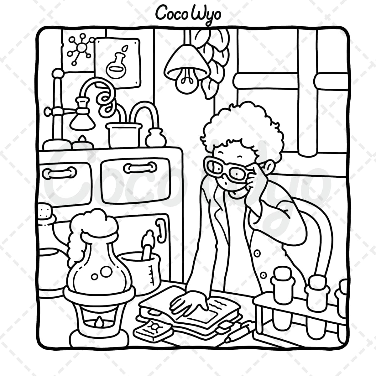 Girl Moments: Vol. 2 Coloring Book for Adults and Teens Featuring Cute Cozy Daily Activities for Relaxation thumbnail 9