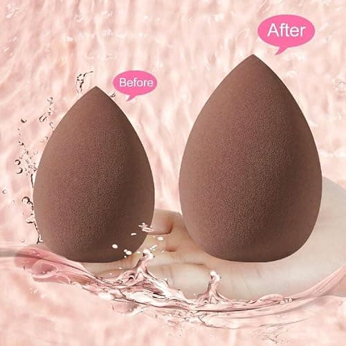 40 Stück Pinselset Makeup Professionelles Make up Pinsel set für Frauen | Foundation-Mischungen | Premium Beauty-Werkzeuge, Schwamm für Foundation, Make-up-Applikatoren (40 Stück - Kaffee) thumbnail 4