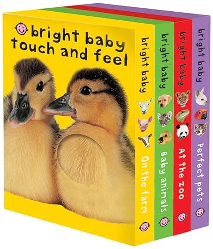 Bright Baby Touch & Feel Boxed Set: On the Farm, Baby Animals, At the Zoo and Perfect Pets (Bright Baby Touch and Feel) - Board book - Image 1