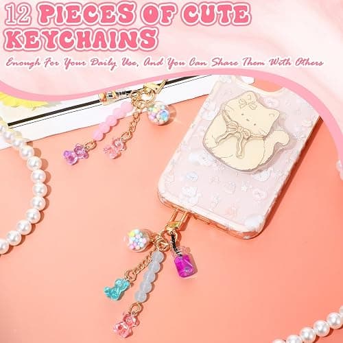 Ecally Cute Resin Bear Keychain Macaron Bear Keychains Candy Pendant Jewelry Gift Bag Key Ring Accessories for Girl Women thumbnail 3