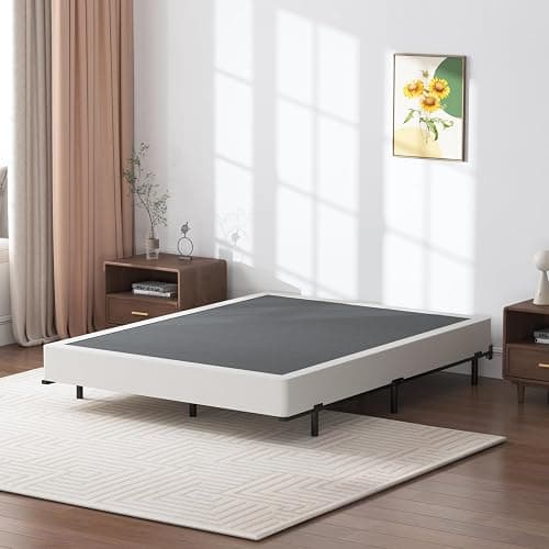 SHLAND Queen Box Spring 7 Inch Low Profile Queen Size Bed Base, 3000 lbs Black Heavy Duty Metal Mattress Foundation with Easy Clean Fabric Cover, Easy Assembly thumbnail 7