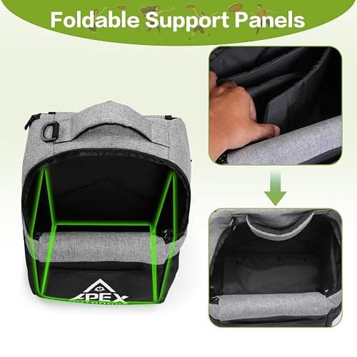Apex Outdoors Lite Disc Golf Bag, Disc Golf Backpack Holds Over 18 Discs, with Foldable Support Panels & Accessories Pouch & Water Bottle Holder thumbnail 6