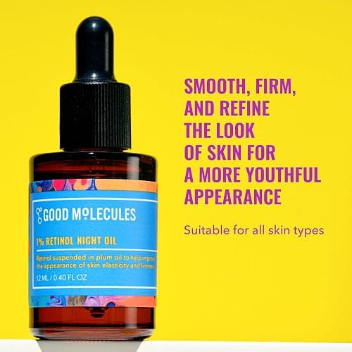 Good Molecules 1% Retinol Night Oil - Retinol and Rosehip Face Oil Formula for Look of Fine Lines & Wrinkles, Anti-Aging, Skin Firming, and Moisturizing - Skin Care for Face thumbnail 2