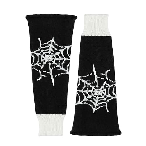 American Trends Leg Warmers Y2k Kawaii Black White Cute Leg Warmers Y2k Goth accessories for Women Girls 80s Party Sports thumbnail 7