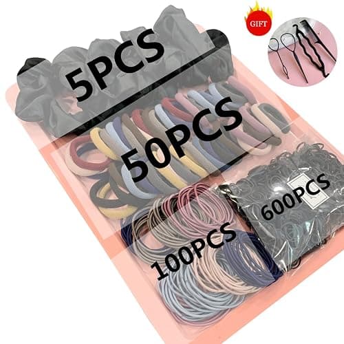 YANRONG 755PCS Hair Accessories for Woman Set Seamless Ponytail Holders Variety Hair Scrunchies Hair Bands Scrunchy Hair Ties For Thick and Curly (Mix) thumbnail 4