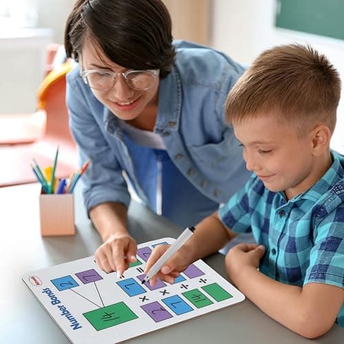 Dry Erase Multiplication Chart Whiteboard, 9" x 12" Multiplication Table Double-Sided Times Table, Math Manipulatives White Board for Kids Students, Classroom and Home, Small White Board Dry Erase thumbnail 2