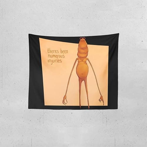 Jschlatt Marcus the Worm Funny Meme Tapestry, There's Been Numerous Injuries Wall Hanging 60'' x 50'' (150cm x 130cm) thumbnail 5