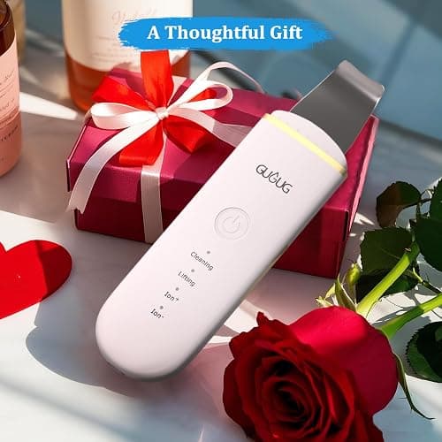 GUGUG Skin Scrubber Face Spatula Skin Spatula Pore Cleaner Blackhead Remover Tools for Facial Deep Cleansing-4 Modes -White thumbnail 6