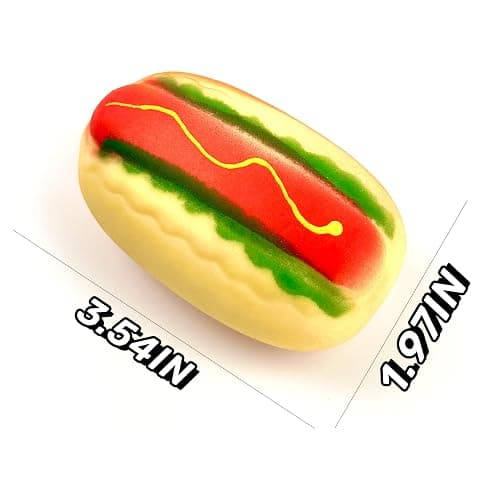 2pcs Hot Dog Squeezes Toys, Cute Soft Squishys Fidget Food Toys Anxiety Relief for Kids Adults Gifts thumbnail 3