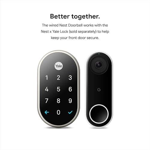 Google Nest Doorbell (Wired) - Formerly Nest Hello - Video Doorbell with 24/7 Streaming - Smart Doorbell Camera for Home with HDR Video, HD Talk and Listen, Night Vision, and Person Alerts thumbnail 12
