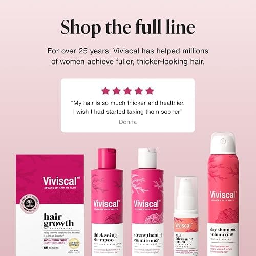 Viviscal Hair Growth Supplements For Women For Thicker, Fuller Hair, Nourishes Thinning & Loss, With Proprietary Collagen Complex, 60 Tablets, 1 Month Supply thumbnail 11