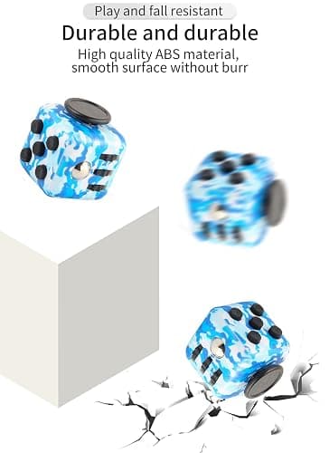 Canyoo Cube Stress Relief Reduce Anxiety Toys Adults Children Colorful Decompression Dice Eliminate Bad Habits Multi Function Easy Carry Killing Time Gift Birthdays Festivals (Splash Color) - Splash Color thumbnail 7