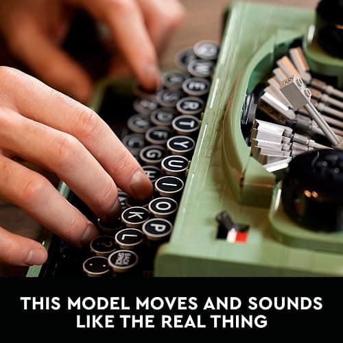 LEGO Ideas Typewriter 21327 Building Set for Adults, Collectible Retro Display Model, Creative Hobbies Unique Gift Idea - Standard Packaging thumbnail 6