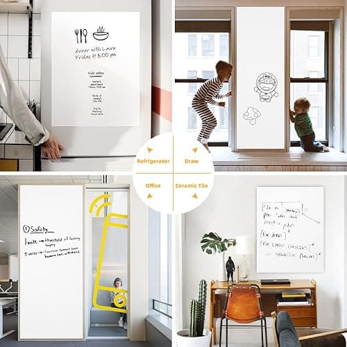 Dry Erase Whiteboard Sticker Wall Decal, 78.7"x35.4" thumbnail 6