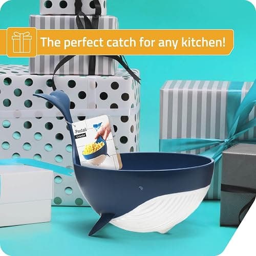 Peleg Design Pastail Medium Pasta Colander – Fun Whale-Shaped Plastic Colander for Draining Pasta, Vegetables, and Fruit. Fun kitchen gadgets. Cute kitchen gift. thumbnail 6