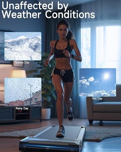 Walking Pad Treadmill for Home - Under Desk Treadmills Mini Portable Walking Running Machine Slim Compact Motorized Electric Treadmill with Adjustable Speed Remote thumbnail 5