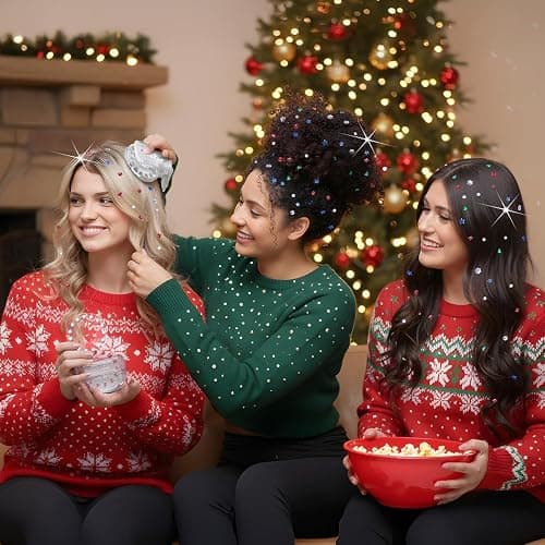 blinger® Jolly Collection Christmas Hair Gem Stamper with 75 Festive Gems – Limited Edition Hair Jewelry for Girls & Women | Perfect for Holiday Parties, Gifts & Celebrations thumbnail 2