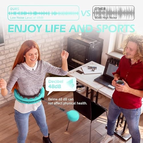 JLoibao Weighted Hula Circle with 26/32 Links(56-66 Inch) for Adults Weight Loss, Infinity Fitness Hoop Plus Size, for Women Smart Exercise Equipment thumbnail 4