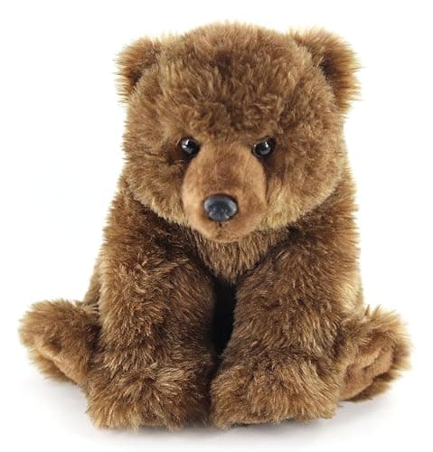 The Petting Zoo Grizzly Bear Stuffed Animal Plushie, Gifts for Kids, Wild Onez Animals, Bear Plush Toy, 12 inches - Image 1