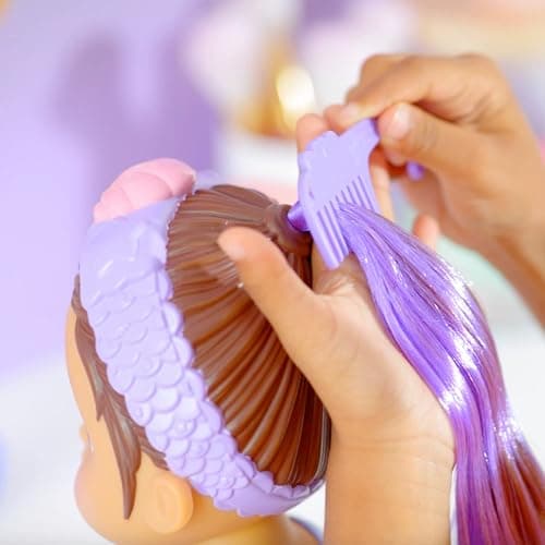 Baby Alive Glam Spa Baby Doll, Mermaid, Makeup Toy for Kids 3 and Up, Color Reveal Mani-Pedi and Makeup, 12.6-Inch Waterplay Doll, Brown Hair thumbnail 6