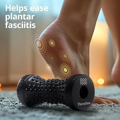 TheraFlow Foot Massager for Plantar Fasciitis Relief - Portable & Lightweight Foot Massager for Neuropathy Pain Relief for Feet, 360° Acupressure Nubs thumbnail 3